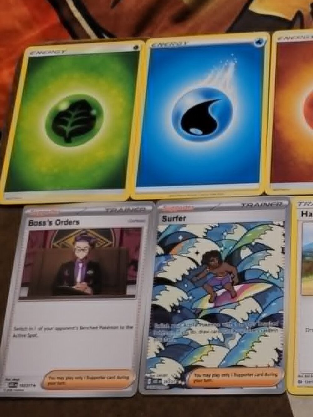 LOT of 9 trainer POKEMON CARDS  tool energy supporter stadium hau surfer+